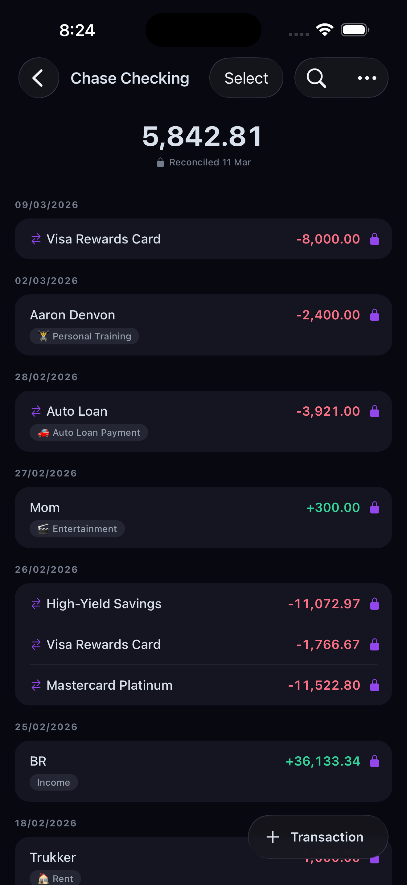 Account detail