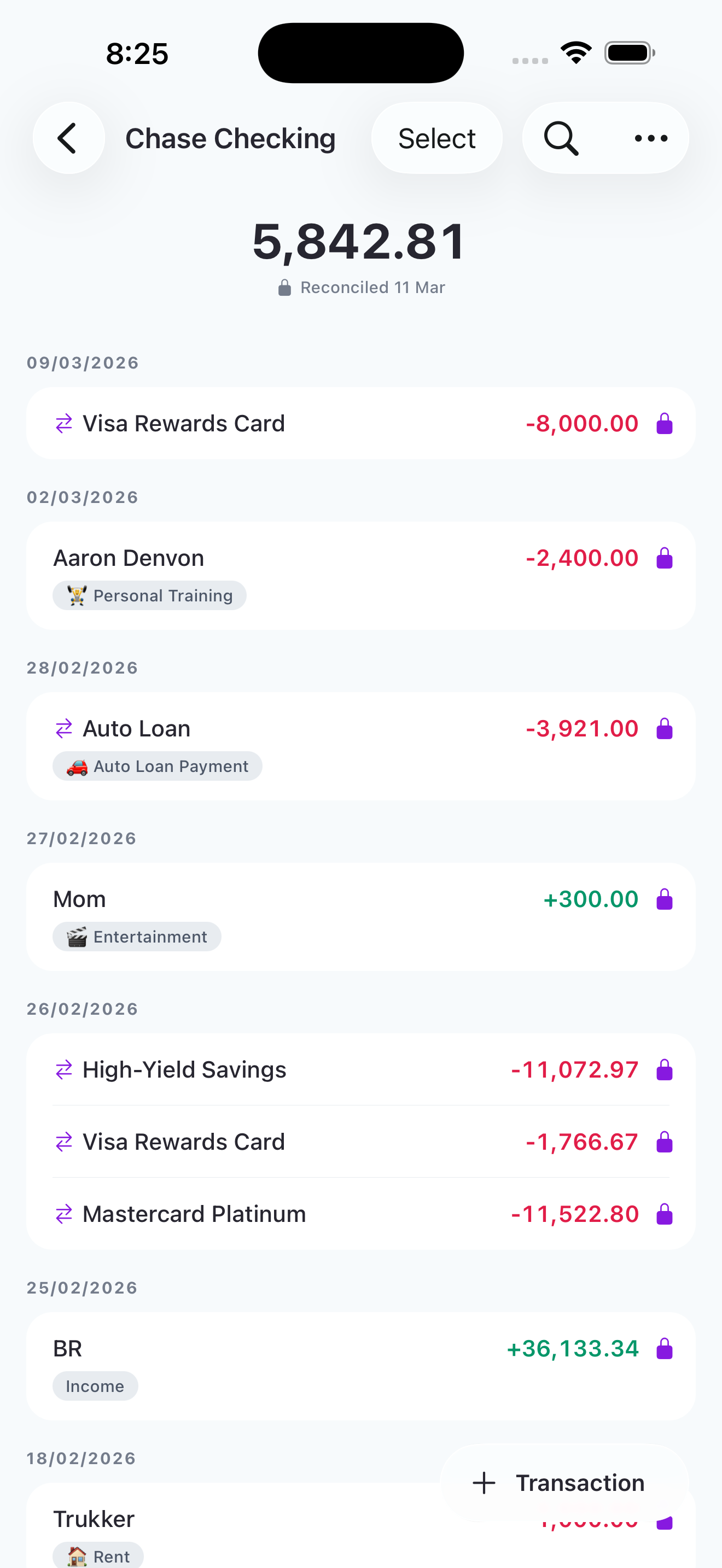 Account detail